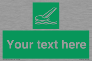 Custom sign safe condition Marine evacuation slide